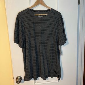 MSX by Michael Strahan Tshirt XL Black And Gray Striped NWT